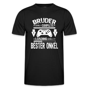 Werdender Onkel 2026 Loading Schwangerschaft Idee - Männer Funktions-T-Shirt - Schwarz - Vorne - AI Model Male 178 dark (178cm)