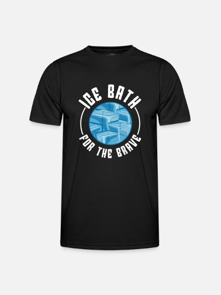 Isvand isbad til den modige gaveide - Funktionsshirt til herrer - sort