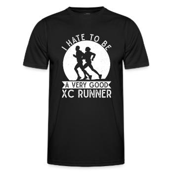 Cross Country Runner Design - XC Coach - Running - Men's Functional T-Shirt - black - Front - AI Model Male 178 dark (178cm)