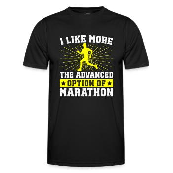Runn Country Runner and XC Coach - Unique Cross - Men's Functional T-Shirt - black - Front - AI Model Male 178 dark (178cm)