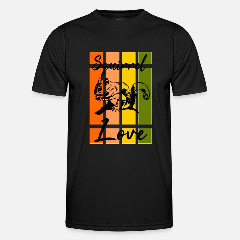 Eichhörnchen - Männer Funktions-T-Shirt - Schwarz