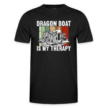 Drachenboot - Männer Funktions-T-Shirt - Schwarz - Vorne - AI Model Male 178 dark (178cm)