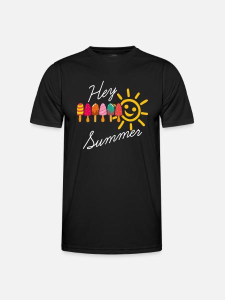 Hello summer sunshine and popsicles - Men's Functional T-Shirt - black