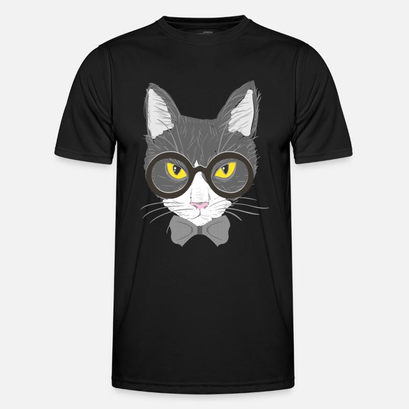Katzengesicht Männer Funktions-T-Shirt