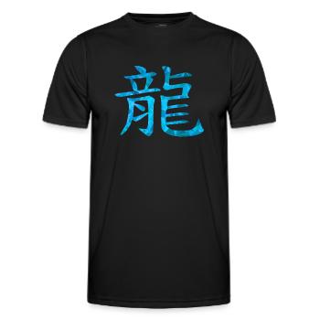 Chinesisch Drache - Männer Funktions-T-Shirt - Schwarz - Vorne - AI Model Male 178 dark (178cm)