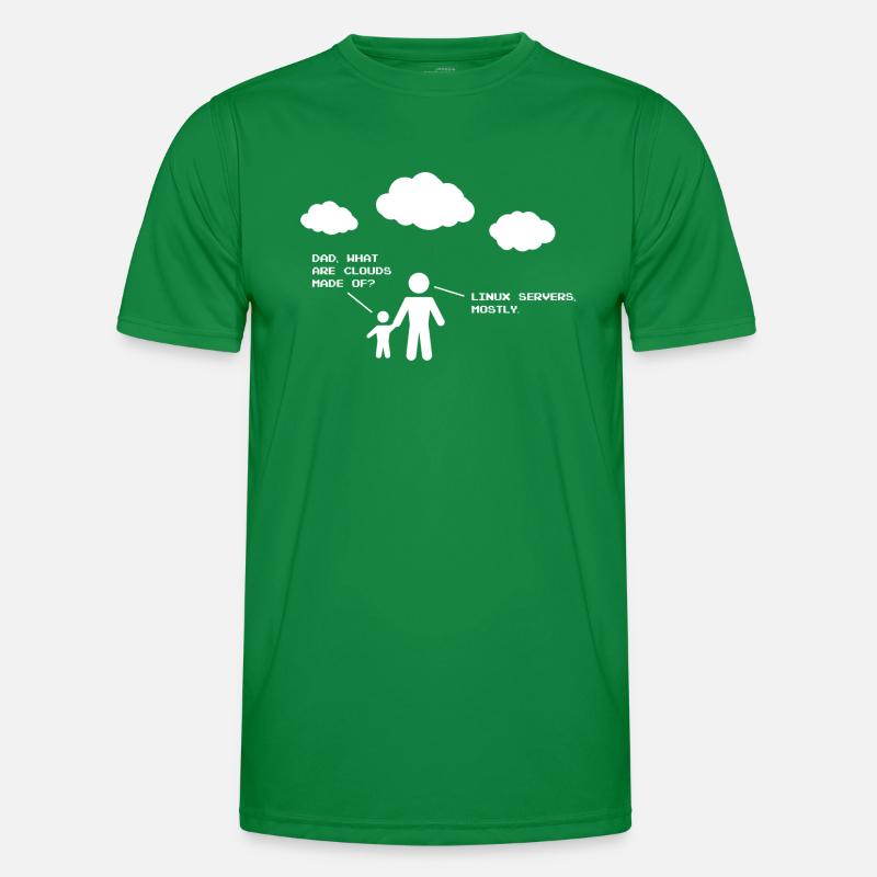 What are Clouds made of? - Linux servers Männer Funktions-T-Shirt