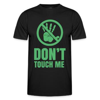 Ne me touche pas Ne touche pas Les Mains Chemin Drôle - T-shirt sport Homme - noir - Devant - AI Model Male 178 dark (178cm)