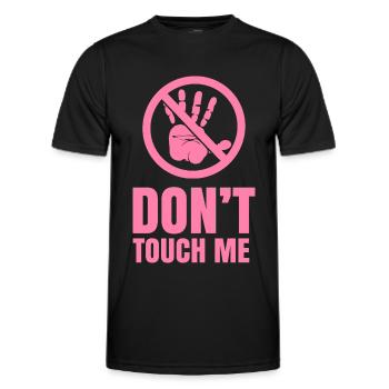 Fass mich nicht an Hände Finger Nicht Anfassen - Männer Funktions-T-Shirt - Schwarz - Vorne - AI Model Male 178 dark (178cm)