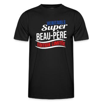 Véritable super beau père édition limité beau papa - T-shirt sport Homme - noir - Devant - AI Model Male 178 dark (178cm)
