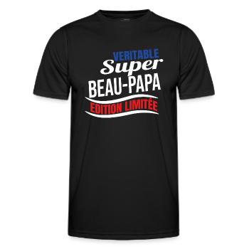 Véritable super beau papa édition limitée père - T-shirt sport Homme - noir - Devant - AI Model Male 178 dark (178cm)