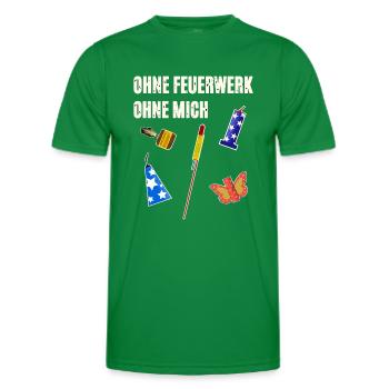 Ohne Feuerwerk Ohne Mich - Männer Funktions-T-Shirt - Kelly Green - Vorne - AI Model Male 178 dark (178cm)