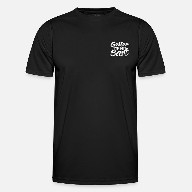 Geiler Typ Mit Bart - Bartträger Geschenk - Männer Funktions-T-Shirt - Schwarz