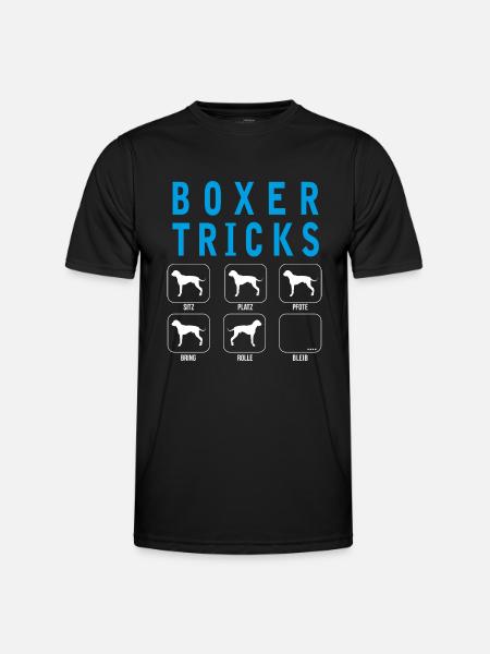 Boxer Tricks - Männer Funktions-T-Shirt - Schwarz
