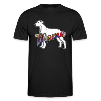 Rhodesian Ridgeback Rhodesian Ridgeback Mama - Men's Functional T-Shirt - black - Front - AI Model Male 178 dark (178cm)
