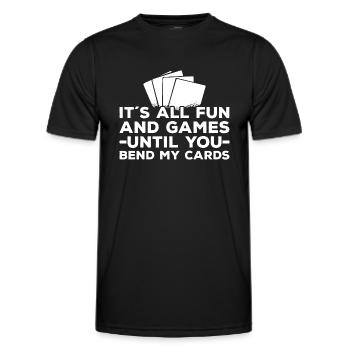 Trading Card Game - Men's Functional T-Shirt - black - Front - AI Model Male 178 dark (178cm)