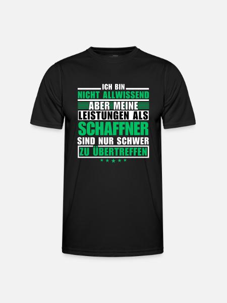 Unübertroffene Leistung als Schaffner - Männer Funktions-T-Shirt - Schwarz