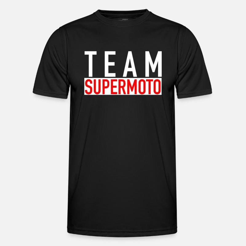 Team Supermoto - Männer Funktions-T-Shirt - Schwarz