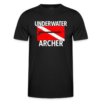 Chasse sous-marine Chasseur sous-marin Chasseur sous-marin - T-shirt sport Homme - noir - Devant - AI Model Male 178 dark (178cm)