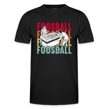 Tischfußball - Männer Funktions-T-Shirt - Schwarz - Vorne - AI Model Male 178 dark (178cm)