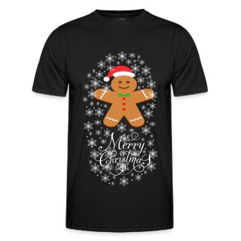 Christmas Biscuit - Men's Functional T-Shirt - black - Front - AI Model Male 178 dark (178cm)