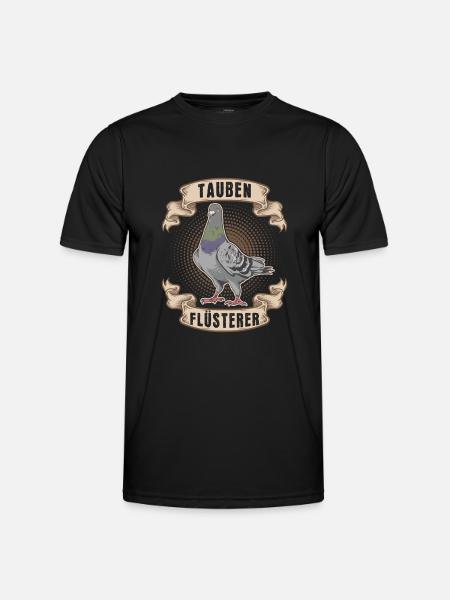 Tauben Flüsterer - Männer Funktions-T-Shirt - Schwarz