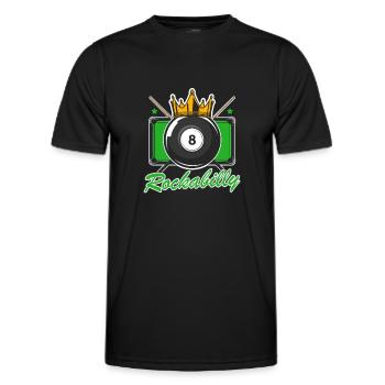 Rockabilly 50s Joueur de billard - T-shirt sport Homme - noir - Devant - AI Model Male 178 dark (178cm)