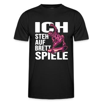 skateboard sk8 skateboarder skatepark - Männer Funktions-T-Shirt - Schwarz - Vorne - AI Model Male 178 dark (178cm)