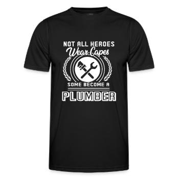 Plumber Become A Plumber - Men's Functional T-Shirt - black - Front - AI Model Male 178 dark (178cm)