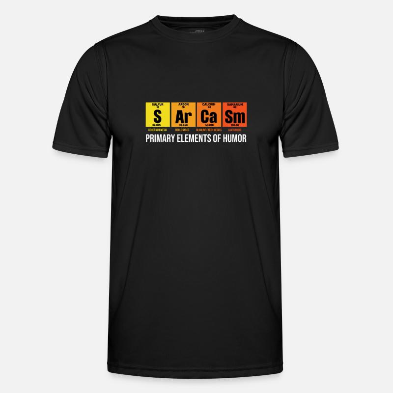 Sarcasm Primary Elements Of Humor Witz - Männer Funktions-T-Shirt - Schwarz
