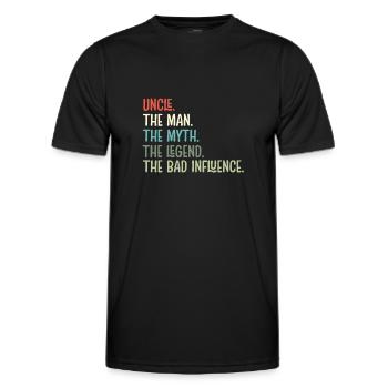 Rétro Uncle Godfather Legend Vintage - T-shirt sport Homme - noir - Devant - AI Model Male 178 dark (178cm)