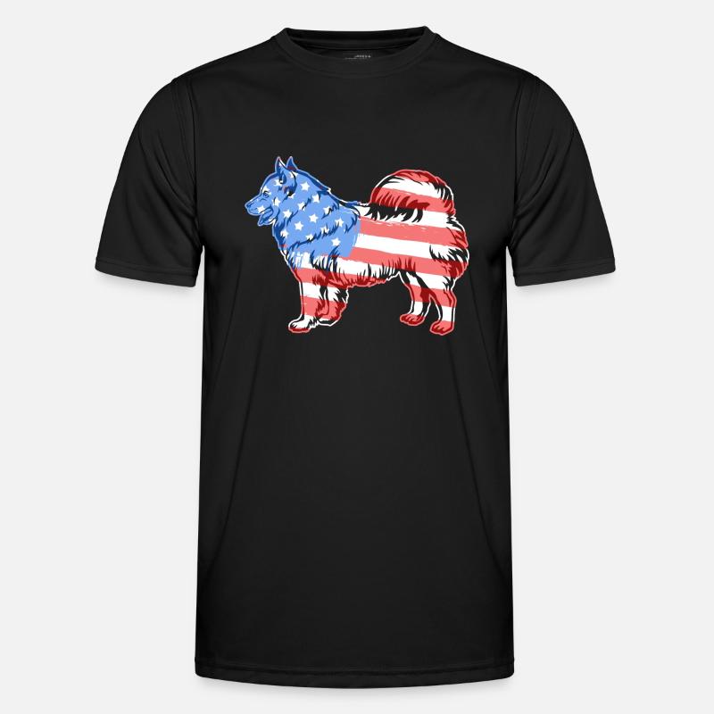 Samoyed Samoyed Flag - Men's Functional T-Shirt - black