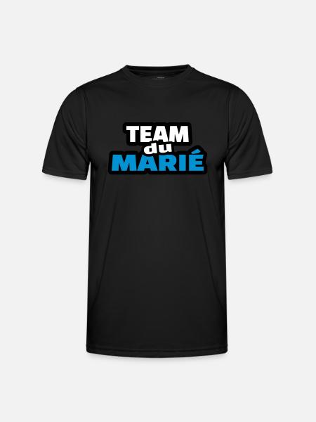 team du marié (vers.16) - T-shirt sport Homme - noir