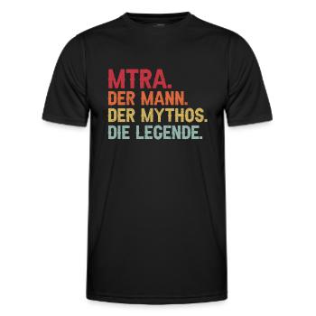 MTRA Medizinisch-Technischer Radiologie Mta - Männer Funktions-T-Shirt - Schwarz - Vorne - AI Model Male 178 dark (178cm)