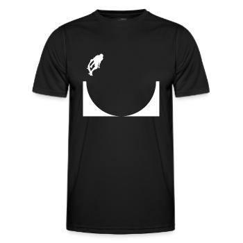 Skater Skate Skateboard Sk8 Halfpipe - Männer Funktions-T-Shirt - Schwarz - Vorne - AI Model Male 178 dark (178cm)