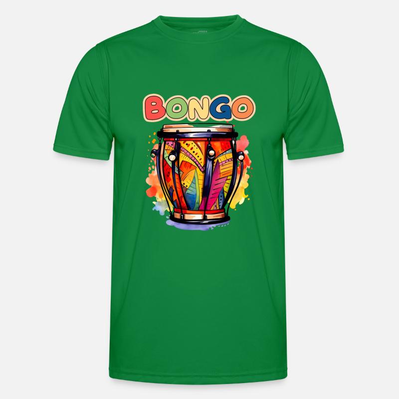 Trommel Bongo Instrument Retro Männer Funktions-T-Shirt