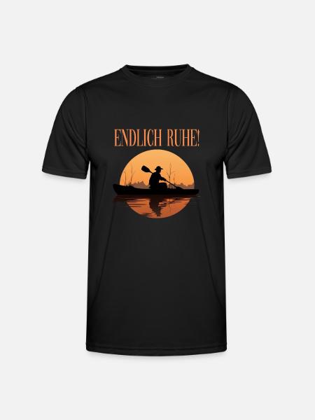 Endlich Ruhe - Männer Funktions-T-Shirt - Schwarz