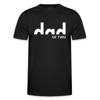 Vater Vatertag Dad of two Eltern - Männer Funktions-T-Shirt - Schwarz - Vorne - AI Model Male 178 dark (178cm)