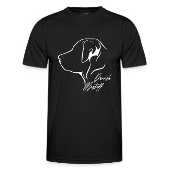 DANISH MASTIFF Profil Hunde Hund Wilsigns - Männer Funktions-T-Shirt - Schwarz - Vorne - AI Model Male 178 dark (178cm)