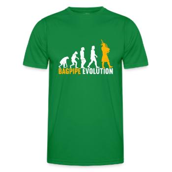 Cornemuse Cornemuse Bagpiper Scotland - T-shirt sport Homme - vert - Devant - AI Model Male 178 dark (178cm)