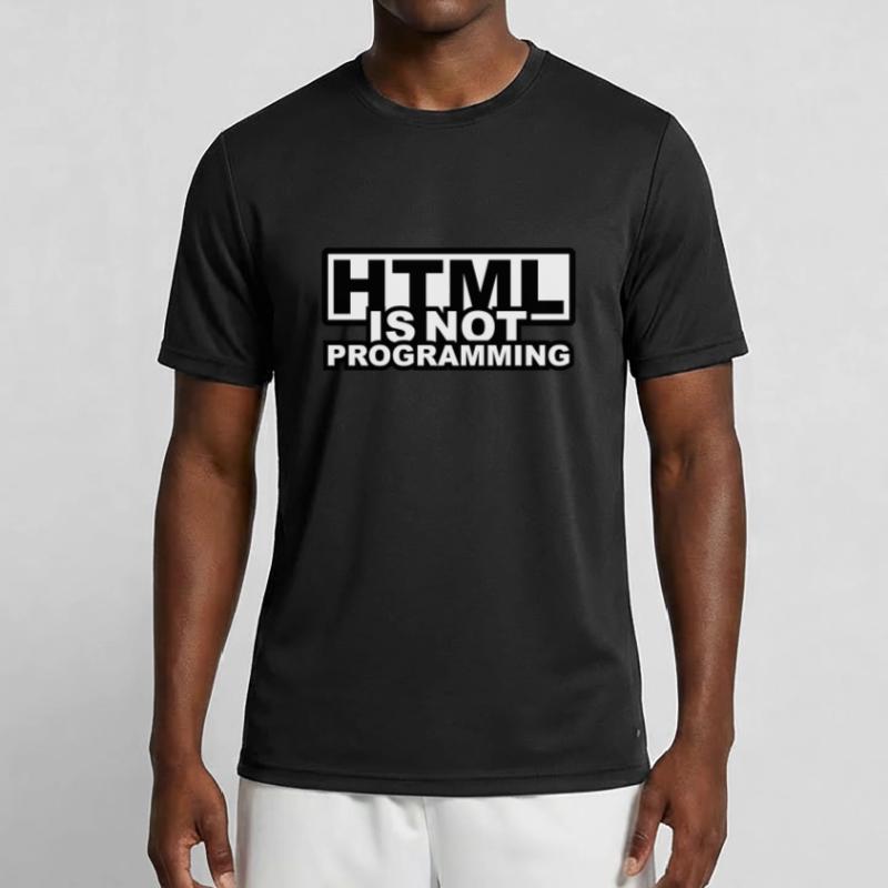 HTML est pas la programmation T-shirt sport Homme