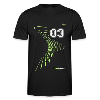 03 JERSEY Jersey Number Three Sport Team Game Motif - Men's Functional T-Shirt - black - Front - AI Model Male 178 dark (178cm)
