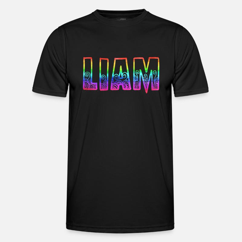liam rs rainbow - Men's Functional T-Shirt - black