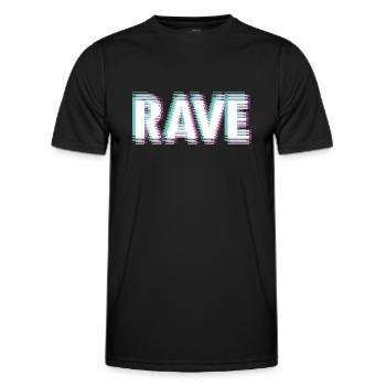 Rave - Männer Funktions-T-Shirt - Schwarz - Vorne - AI Model Male 178 dark (178cm)
