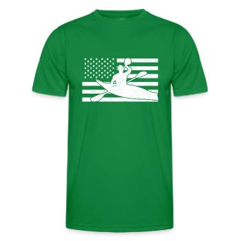 Kanu-Polo - Männer Funktions-T-Shirt - Kelly Green - Vorne - AI Model Male 178 dark (178cm)