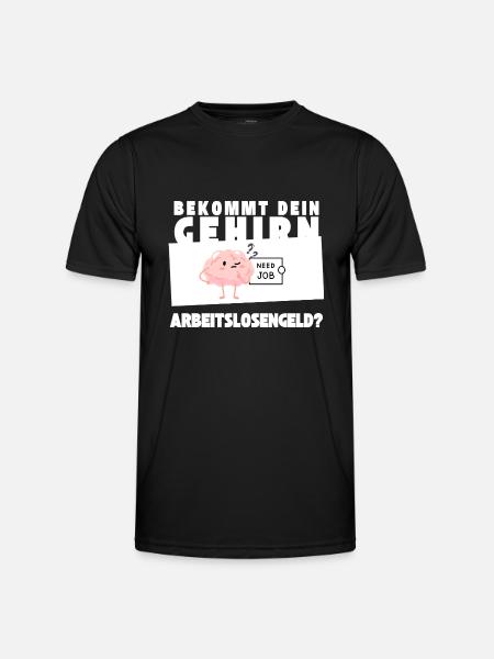 Arbeitsloses Gehirn - Männer Funktions-T-Shirt - Schwarz