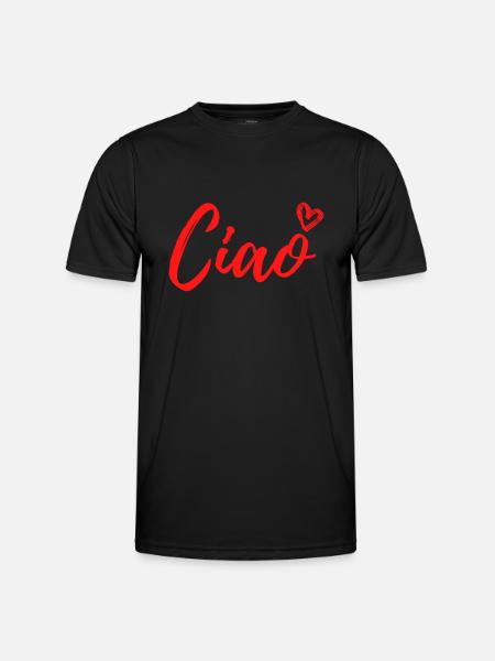Ciao - Männer Funktions-T-Shirt - Schwarz