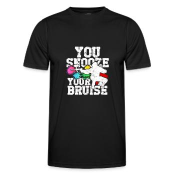Drôle de Paintball You Snooze You Bruise - - T-shirt sport Homme - noir - Devant - AI Model Male 178 dark (178cm)