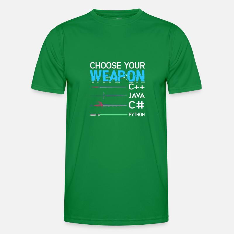 Choisissez votre arme C++ Java C# Phyton - T-shirt sport Homme