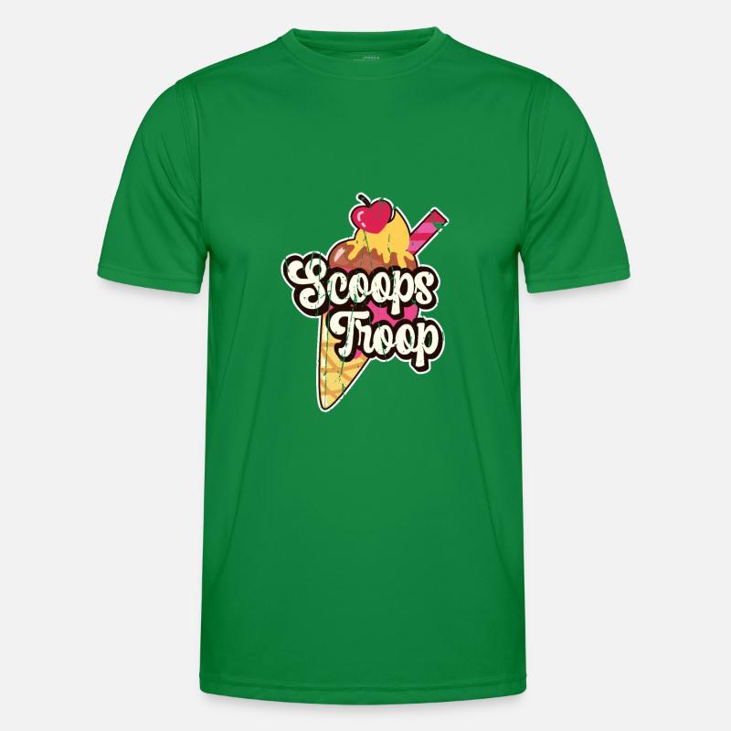 Scoops Troop -Bunte süße Kuchen Pudding Dessert Männer Funktions-T-Shirt