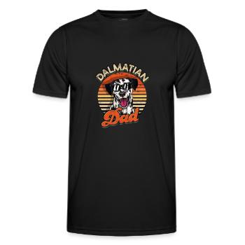 Dalmatinischer Vater - woof - Männer Funktions-T-Shirt - Schwarz - Vorne - AI Model Male 178 dark (178cm)